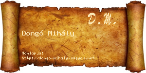 Dongó Mihály névjegykártya