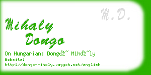 mihaly dongo business card